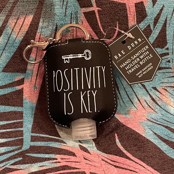 Rae Dunn POSITIVITY IS KEY Hand Sanitizer Holder and Bottle - Picture 6 of 6